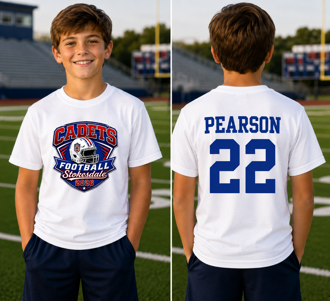 Youth Dry Blend T-Shirt — White (front)