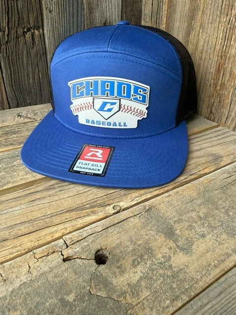 Richardson 168 Flat Bill Snapback — Royal/Black — Royal/Black (front)