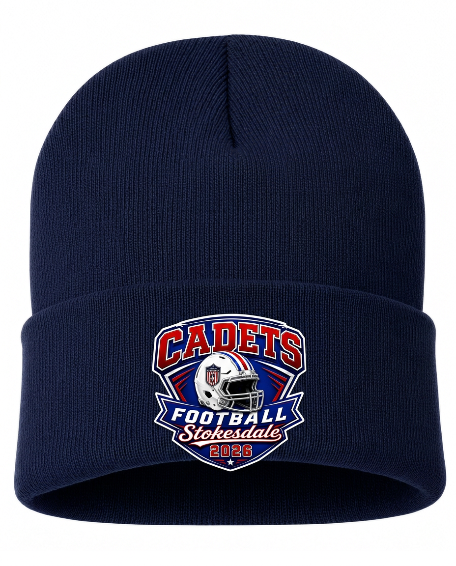 Sportsman 12" Solid Cuffed Beanie — Navy (front)