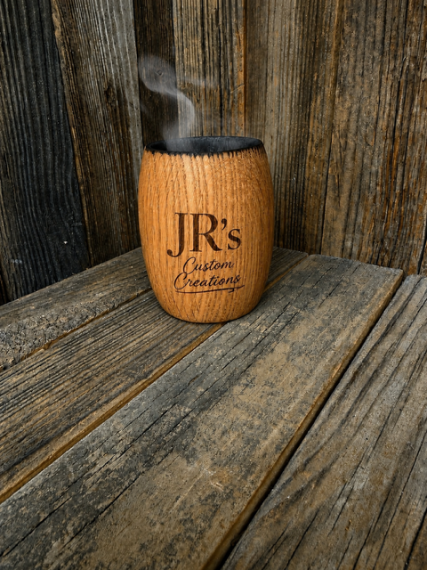 Custom White Oak Whiskey Tumbler