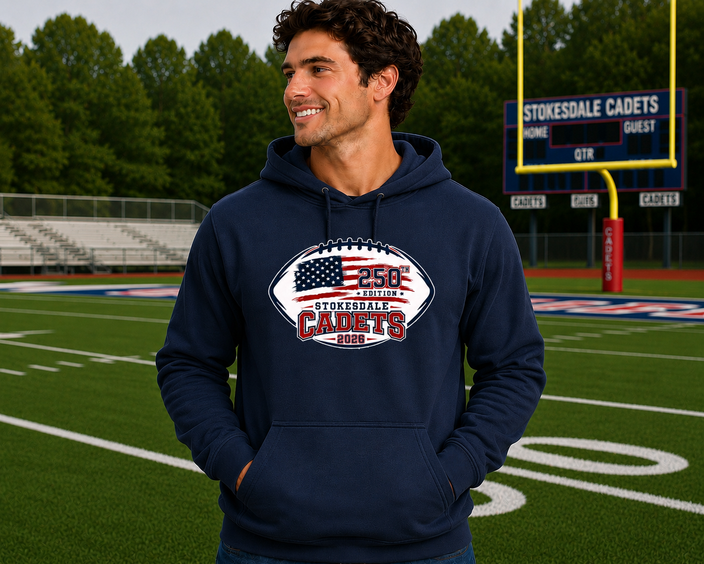 Gildan Unisex Heavy Blend™ Hooded Sweatshirt — Navy (front)