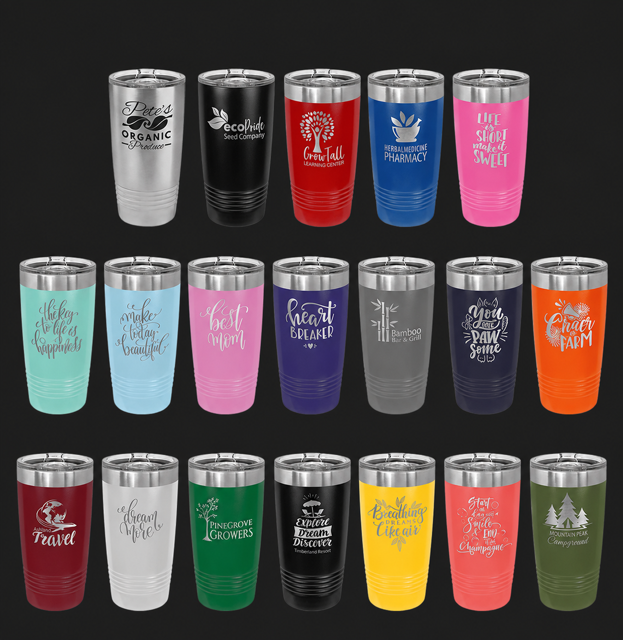 Polar Camel Ringneck Tumbler with Sliding Lid — Laser Engraved
