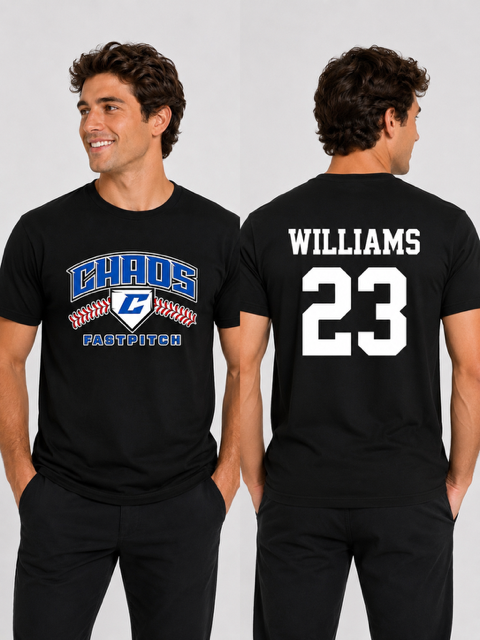 Men's Bella + Canvas Jersey Tee — Black (front)
