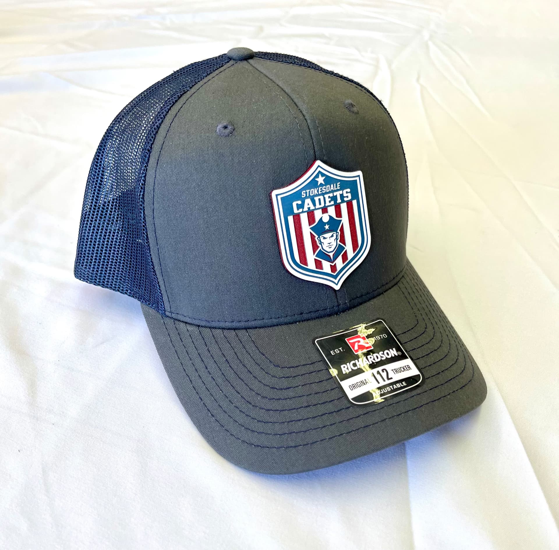 Cadets Richardson 112 Trucker Hat — Charcoal/Navy (front)
