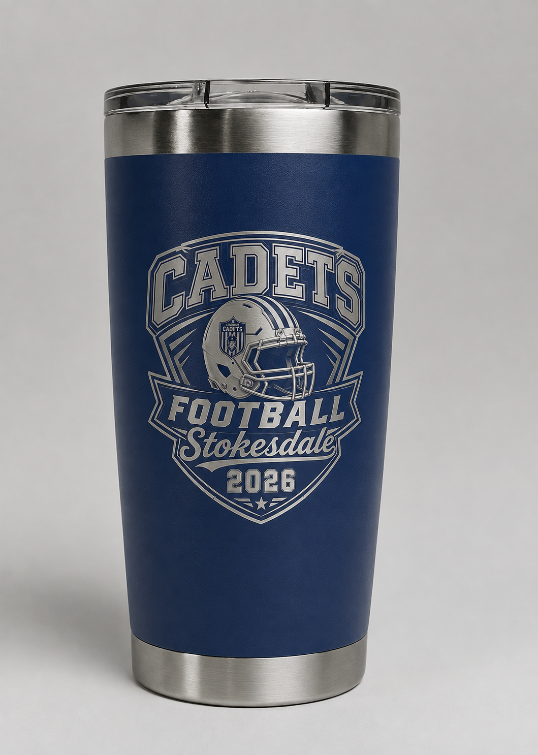 Cadets Polar Camel Ringneck Tumbler with Slider Lid — Navy (front)