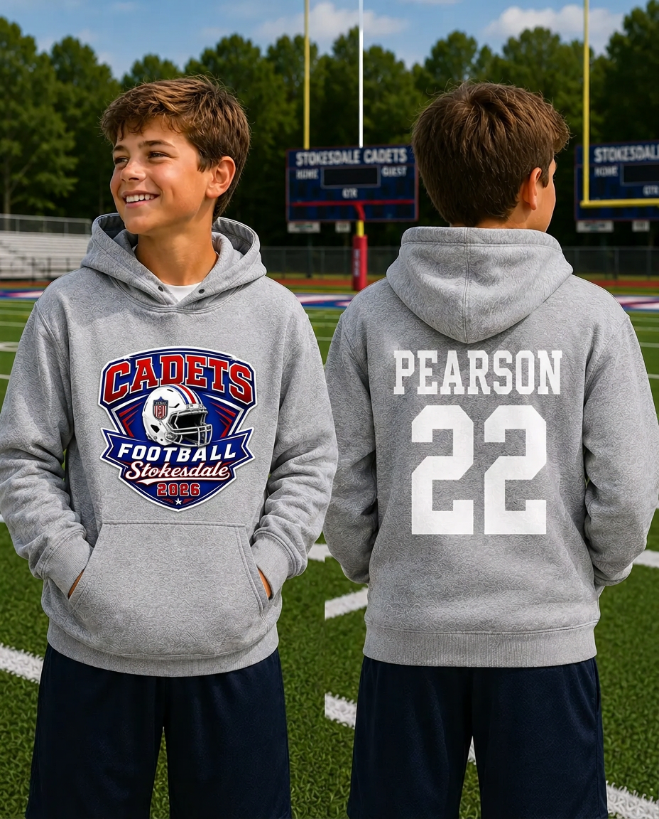 Gildan Youth Heavy Blend™ Hooded Sweatshirt — Heather Grey (front)