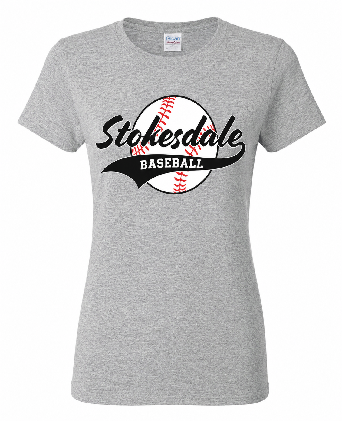Women's Gildan Cotton T-Shirt — 5000L — Heather Grey (front)