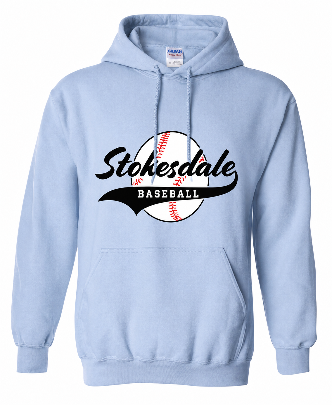 Gildan Heavy Blend Hoodie — 18500 — Light Blue (front)
