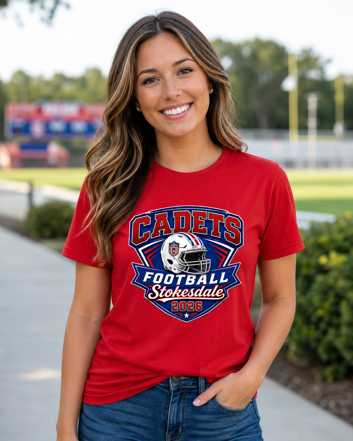 Women's Cotton T-Shirt — Red (front)