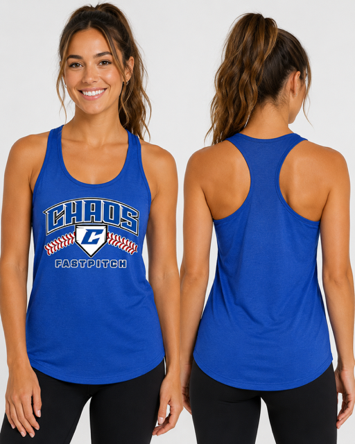 Women's Bella + Canvas 100% Cotton Razor Back Tank — Royal (front)